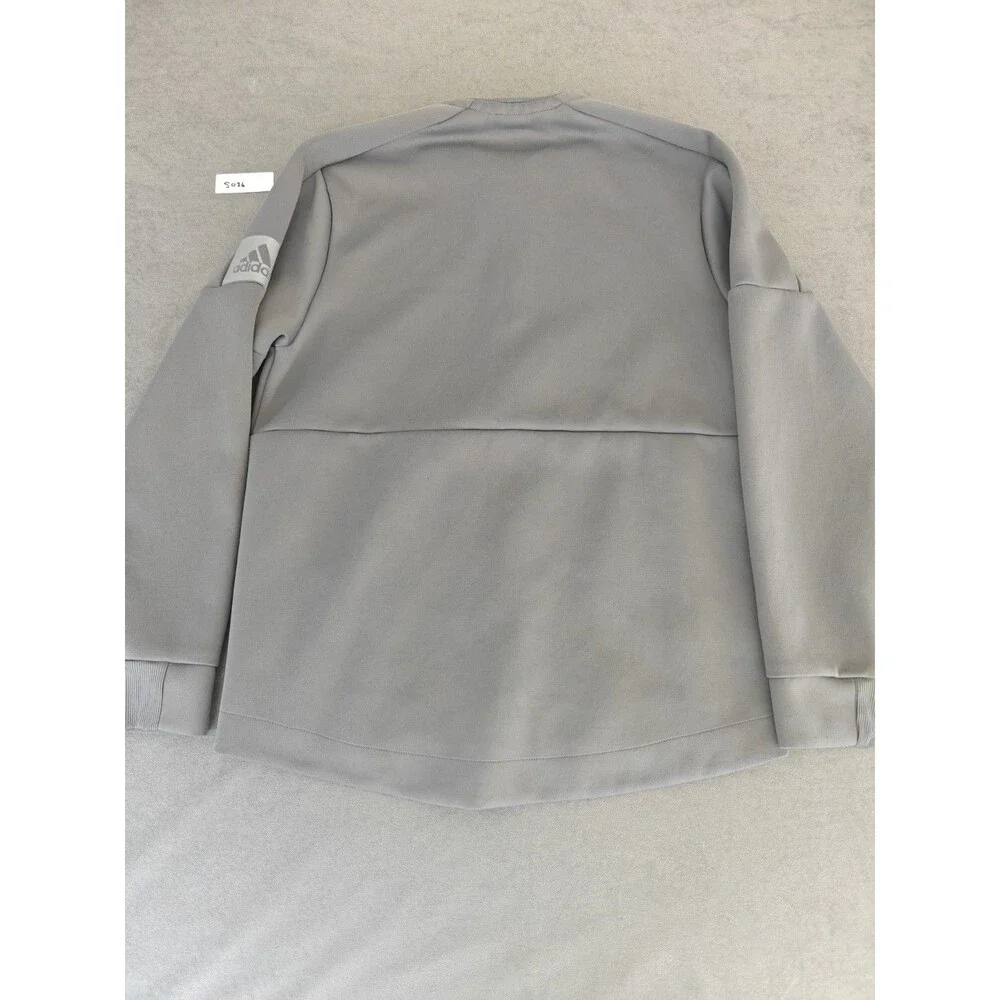 Adidas Gray Full Zip Track Jacket Men's Large Athletic Training